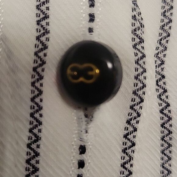 Escada striped button down blouse.  Size 38 - Picture 2 of 6